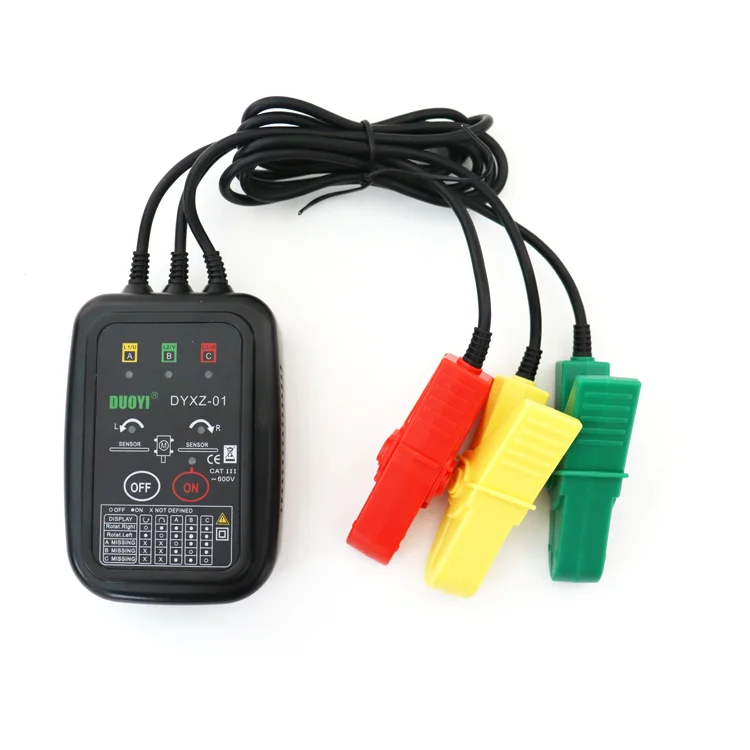 DYXZ03 Phase Sequence Tester for 3-phase electrical system verification