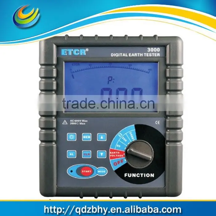 ETCR 3000 Digital Earth Tester for ground resistance measurement