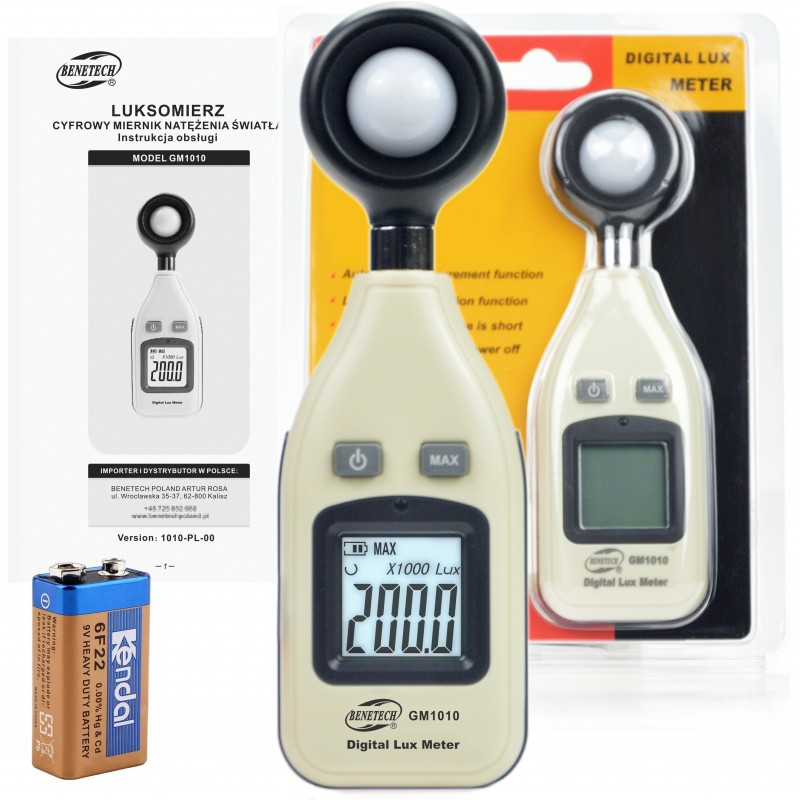 GM1010 Digital Lux Meter for illuminance measurement