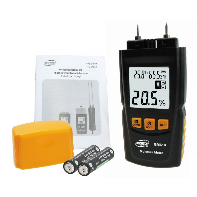 GM 610 Wood Moisture Meter for moisture content testing in wood and building materials