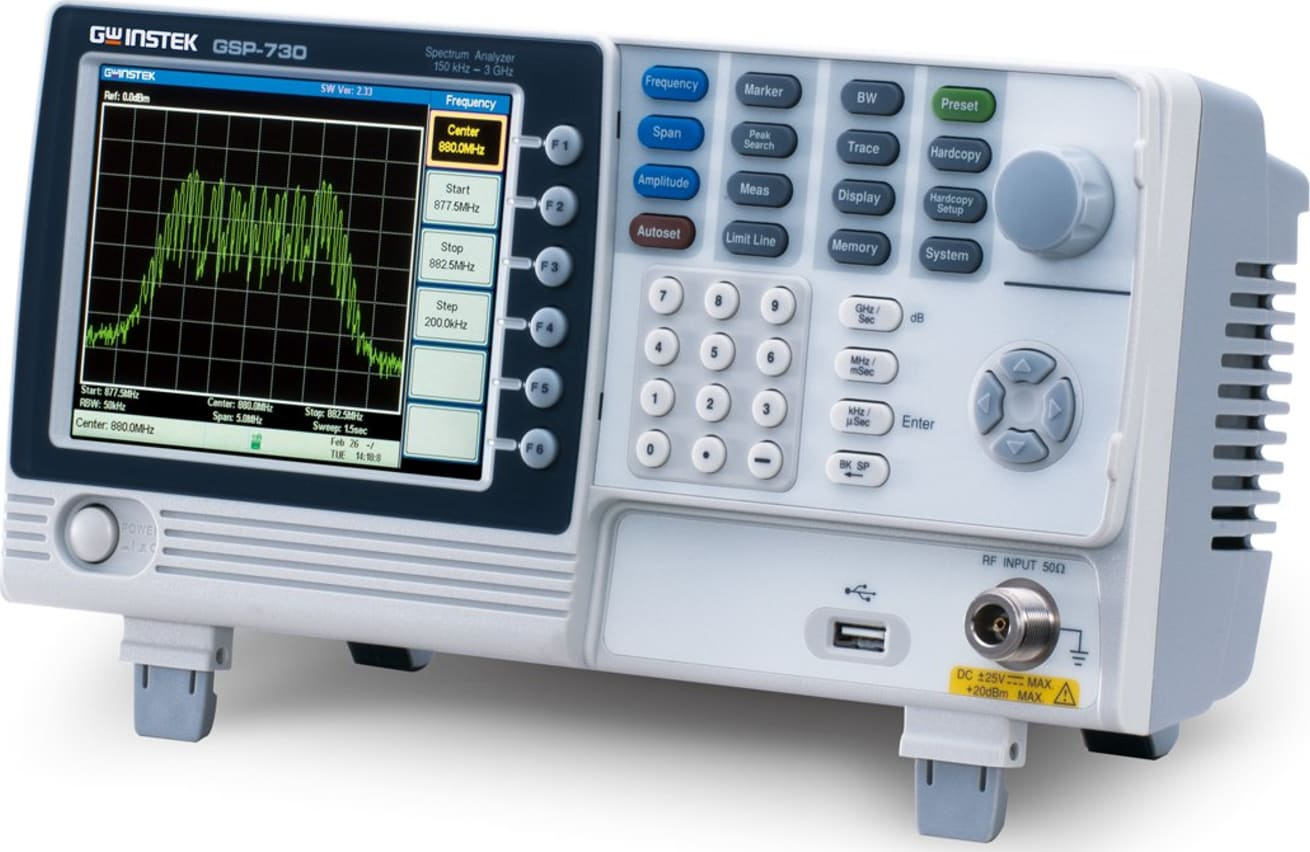 GW Instek GSP 730 Spectrum Analyzer for RF signal analysis