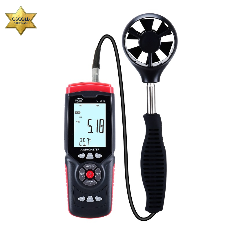 GT 8913 Digital Anemometer with data logging for professional airflow measurement