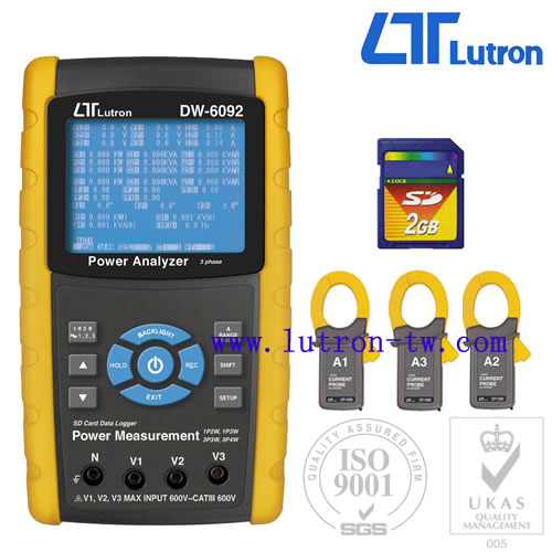 Lutron DW-6092 Power Analyzer for 3-phase power measurement