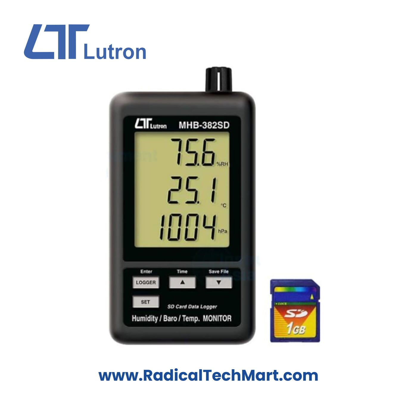 Lutron MHB-382SD Barometer with SD card logging for atmospheric pressure measurement